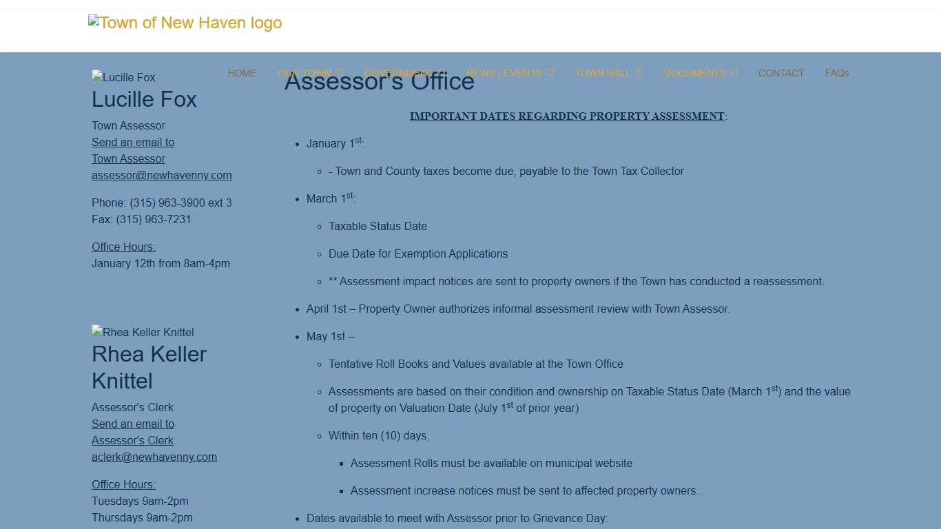 Town of New Haven - Assessor's Office